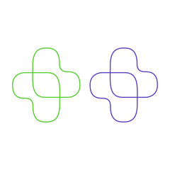 Obraz premium MEDICAL CROSS SIGN SYMBOL LOGO VECTOR