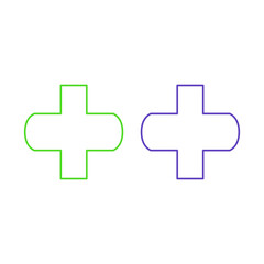 Obraz premium MEDICAL CROSS SIGN SYMBOL LOGO VECTOR