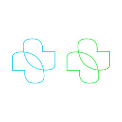 Obraz premium MEDICAL CROSS SIGN SYMBOL LOGO VECTOR