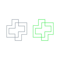 Obraz premium MEDICAL CROSS SIGN SYMBOL LOGO VECTOR