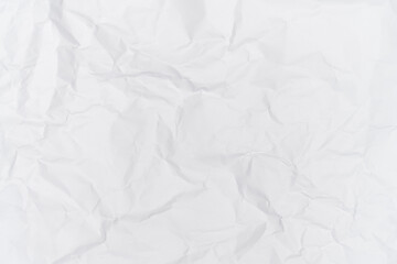 Fototapeta premium White Crumpled Paper Texture Background
