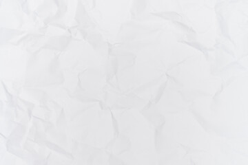 Naklejka premium White Crumpled Paper Texture Background