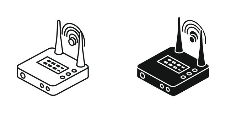 Comparison of two different types of wireless access point devices with antennas