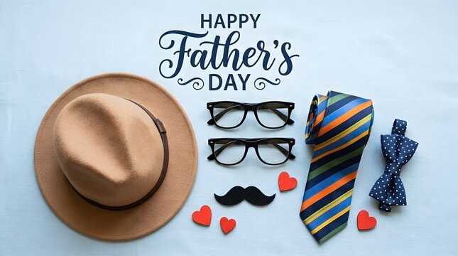 Happy father's day stylish accessories for dad hats ties more