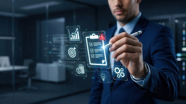 Business investment risk management and assessment strategy for financial forecasting.