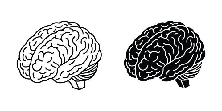 Comparison of a healthy brain and a brain affected by neurodegenerative changes