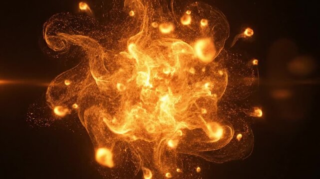 Abstract Golden Energy Swirl for Pentecost Sunday Spirit