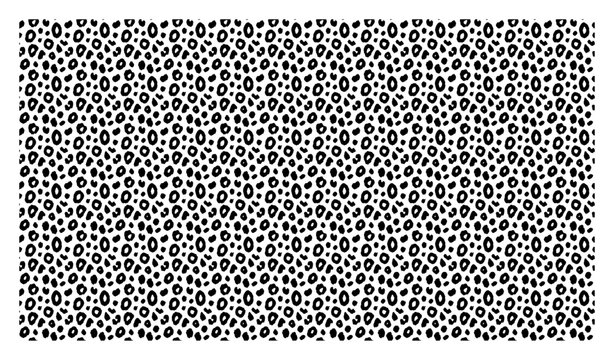 Organic spots pattern inspired by animal print texture with irregular dots doodle style