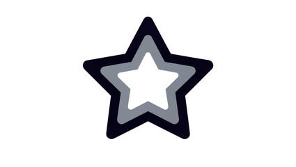 Obraz premium Nested gray and black star shape with central white core
