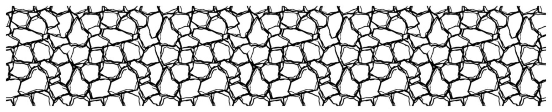 Organic cellular pattern with irregular shapes resembling cracked earth or stone pavement in minimalist style