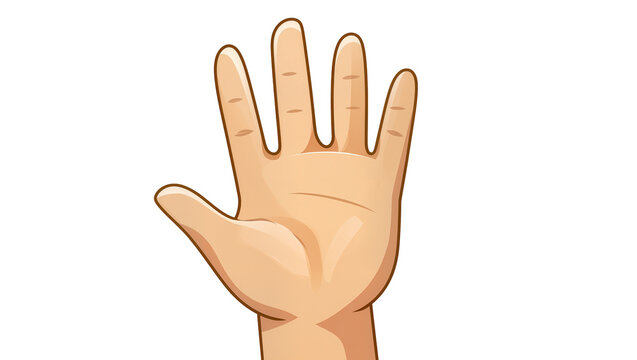 Human hand with five fingers extended upwards