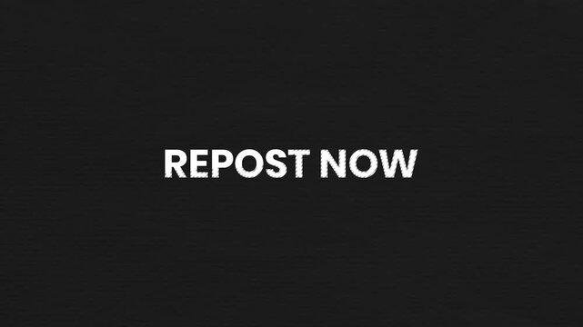 Repost Now Vintage Text Animation 4K Sharing Background for Social Media Amplification and Content Distribution Strategy