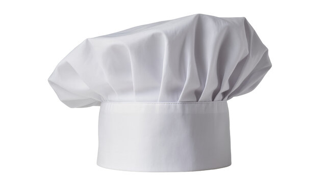 Classic pleated chef s hat in pristine white cotton fabric