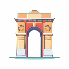 Fototapeta premium Illustration of India Gate, New Delhi