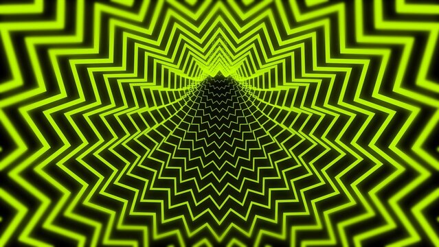 Neon Geometric Vortex Tunnel Glowing Background 08