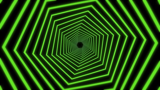 Neon Geometric Vortex Tunnel Glowing Background 05
