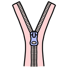 cartoon illustration of a zipper  © GOOKKIK