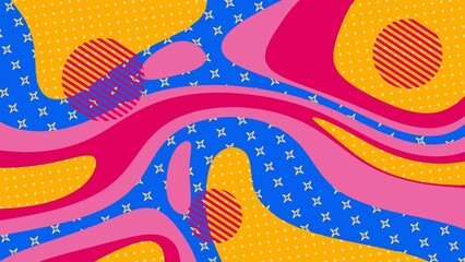 Modern Chaos Multi Shape Organic Design Background 04