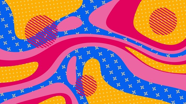 Modern Chaos Multi Shape Organic Design Background 04