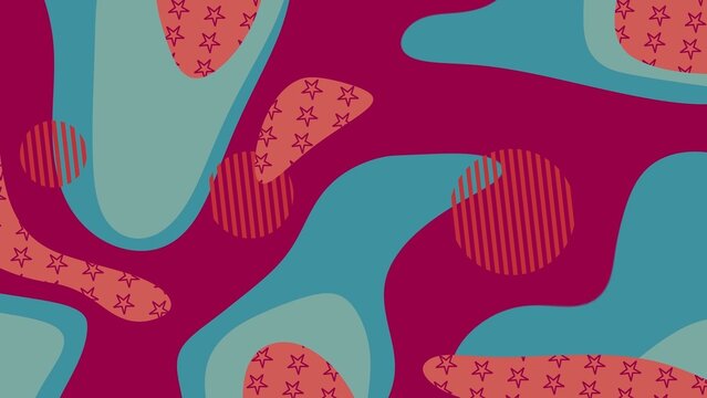 Modern Chaos Multi Shape Organic Design Background 02