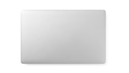 Naklejka premium A laptop computer sitting on a clean and minimalist white surface, ready for use