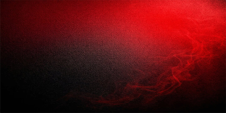 A dark vintage red grunge background with a textured paper wall pattern and smoky fire flame design creates an old dirty paint art backdrop for wallpaper