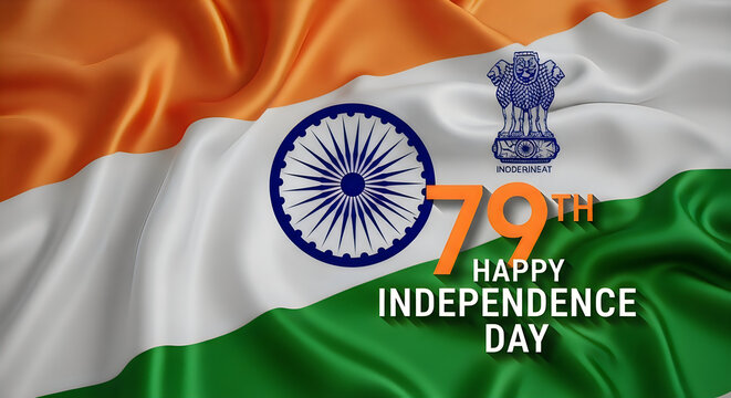 Celebrating india's 79th independence day a patriotic image with national flag