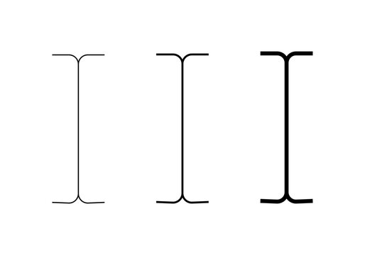 Text cursor pointer icon isolate on white background.