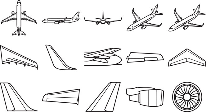 An illustration showcases aircraft components, providing a detailed visual reference for aviation enthusiasts.