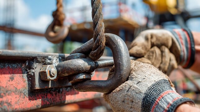A heavy lift crane rigging operation.