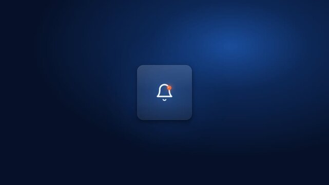 Data Processing Progress Blue Button Loading Animation On Dark Background