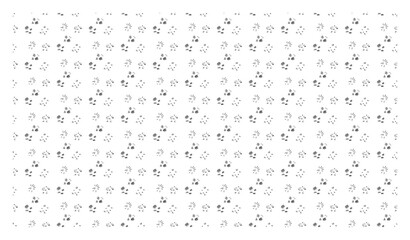 Botanical floral sprig pattern with minimalist details in monochrome doodle style © Mago