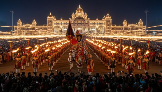 Mysore Dasara or Mysuru Dasara is the 10-day state festival Nada Habba of Karnataka, celebrating the victory of Goddess Chamundeshwari over the demon Mahishasura