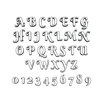 Beking Alphabet Vector Bold Varsity College Style Uppercase Letters