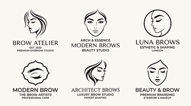 Brow Beauty Studio Logo Designs.