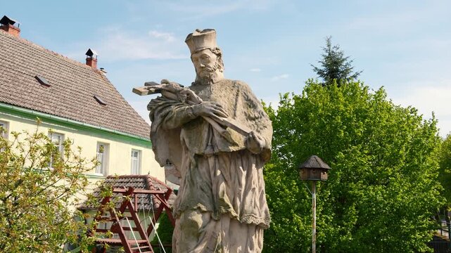 Baroque Statue of Saint John of Nepomuk in Lubomierz - Izerskie Region