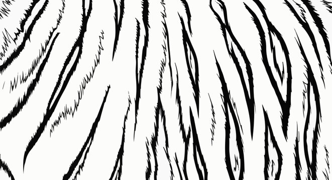 Black and white striped texture, mimicking animal fur pattern
