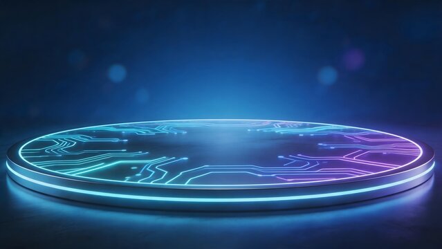Circular neon circuit platform