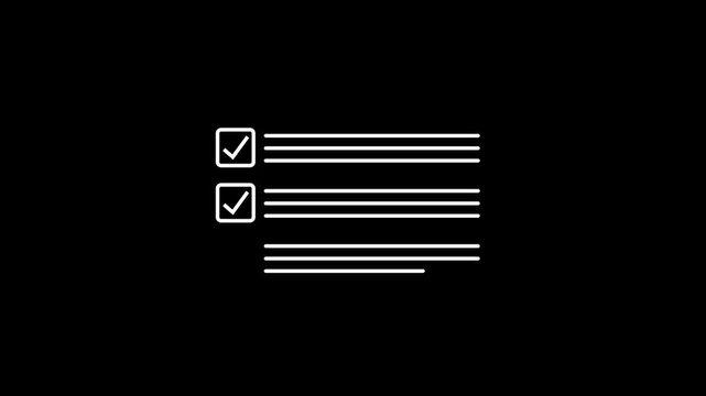 Tick correct sign mark in checkbox for quality document control checklist and business approve project concept. Digital survey, online form, completion, progress, success, goal.