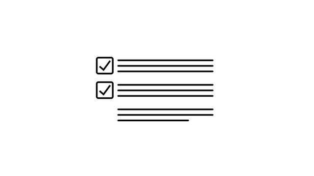 Tick correct sign mark in checkbox for quality document control checklist and business approve project concept. Digital survey, online form, completion, progress, success, goal.