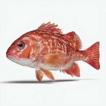 Red anthias fish isolated detailed aquatic studio portrait