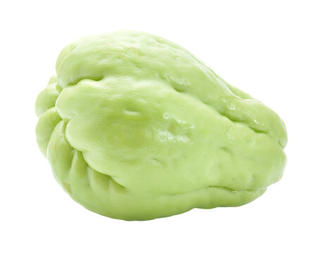 Fresh Green Chayote Squash Isolated on a Transparent Background PNG	