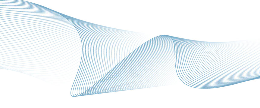 Vector abstract background with dynamic blue waves.