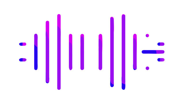 Abstract sound waveform in purple and blue gradient with waveform frequency equalizer illustration abstract background graphic resource gradient isolated creative electronic vibration