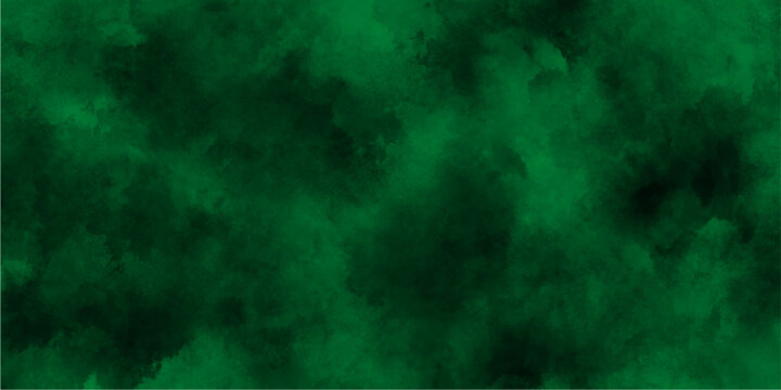 Moody green grunge background with a wispy cloud effect. Freezing dry fog bombs texture overlays.  Abstract green grunge background. splashes and stains for presentation and cover