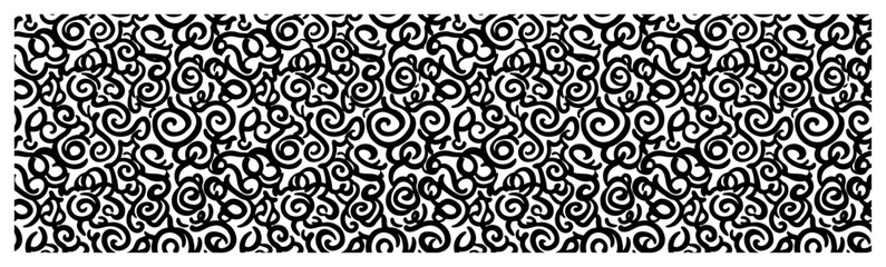 Obraz premium Spiral curl pattern with dense swirling lines in abstract doodle style