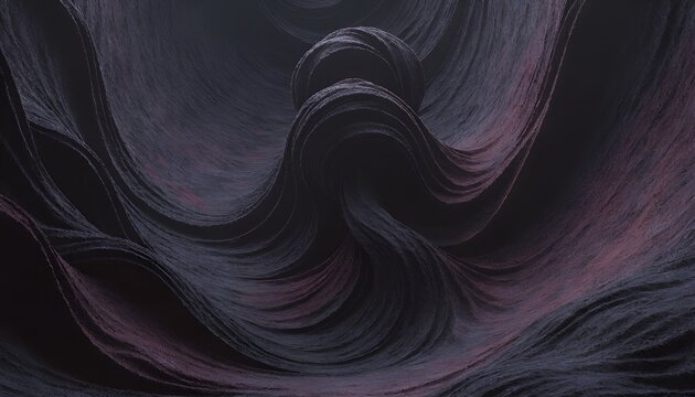 Abstract Geometric Wave Pattern and Dark Textured 3D Forms
