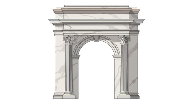 Classical Archway Monument - Neoclassical Architecture Facade