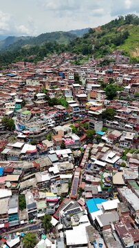 Drone View of Medell&iacute;n Colombia &ndash; Comuna 13, Cable Cars and Escobar Era Legacy