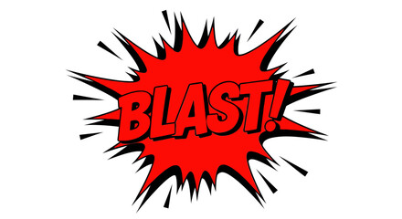 Comic Book Blast Explosion - Red Sound Effect Word © Duren
